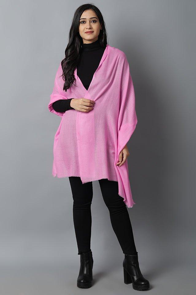 Candy Pink Cashmere-Pashmina Stole