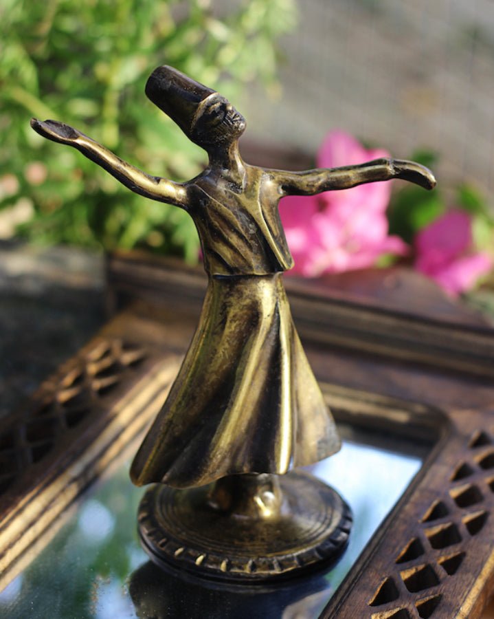 Dark Olive Green Dancing Sufi-Brass Gift Idea