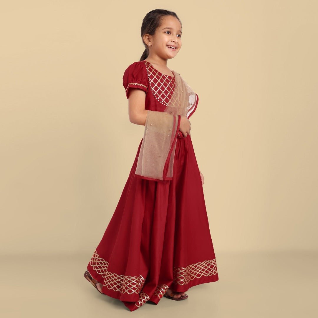 Cotton Silk Lehnga Choli with Dupatta