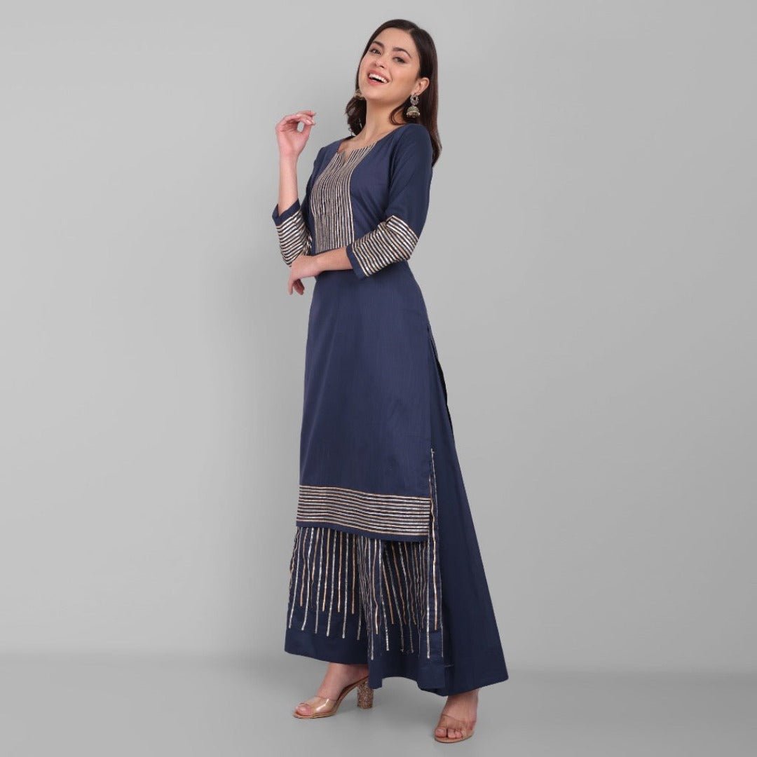 Blue Kurta Sharara