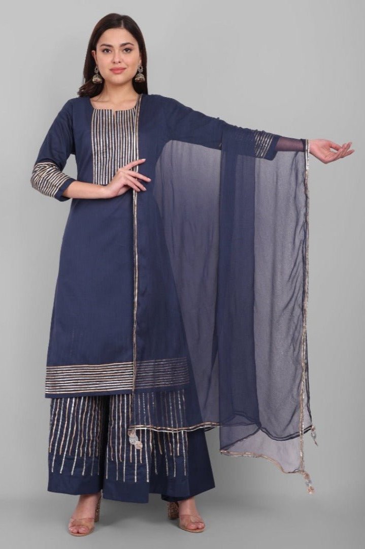 Blue Kurta and Sharara