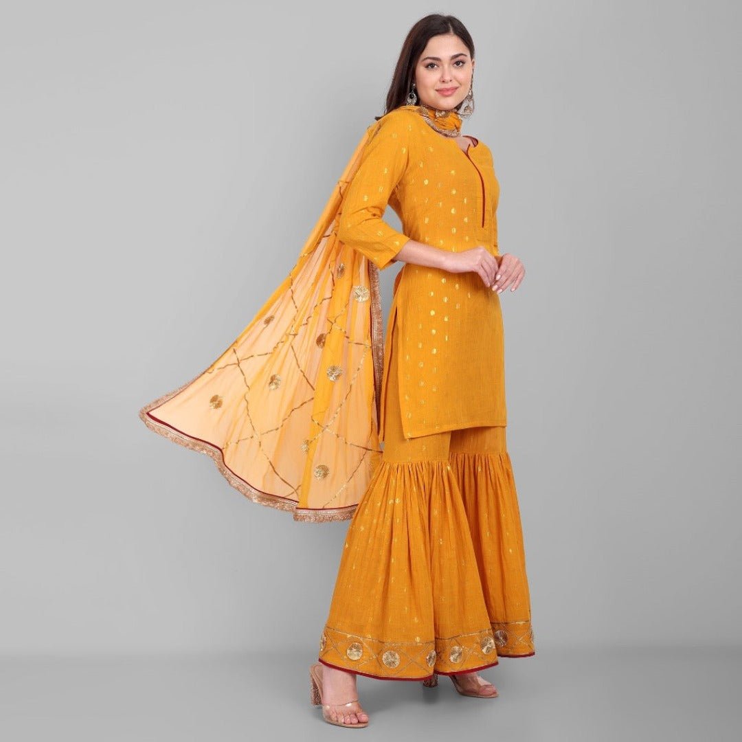 Yellow Color Sharara