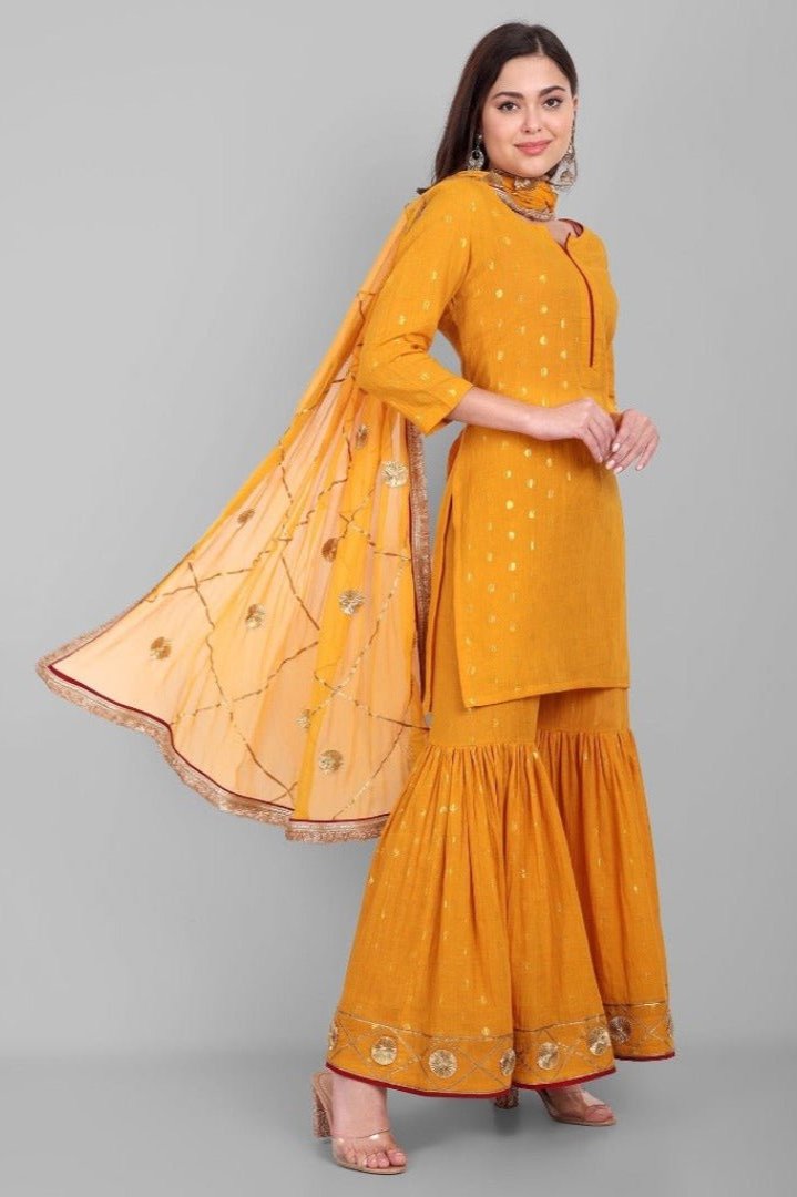 Yellow Color Sharara