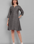 Gray Linen Dresses for Women