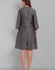 Buy Gray Linen A line Dress Online