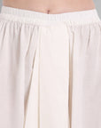 Antique White Cotton Pleated Dhoti Pants