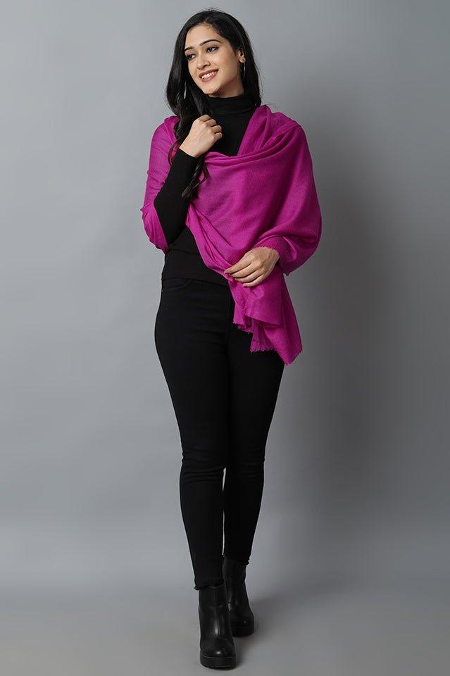 Maroon Magenta Cashmere-Pashmina Stole