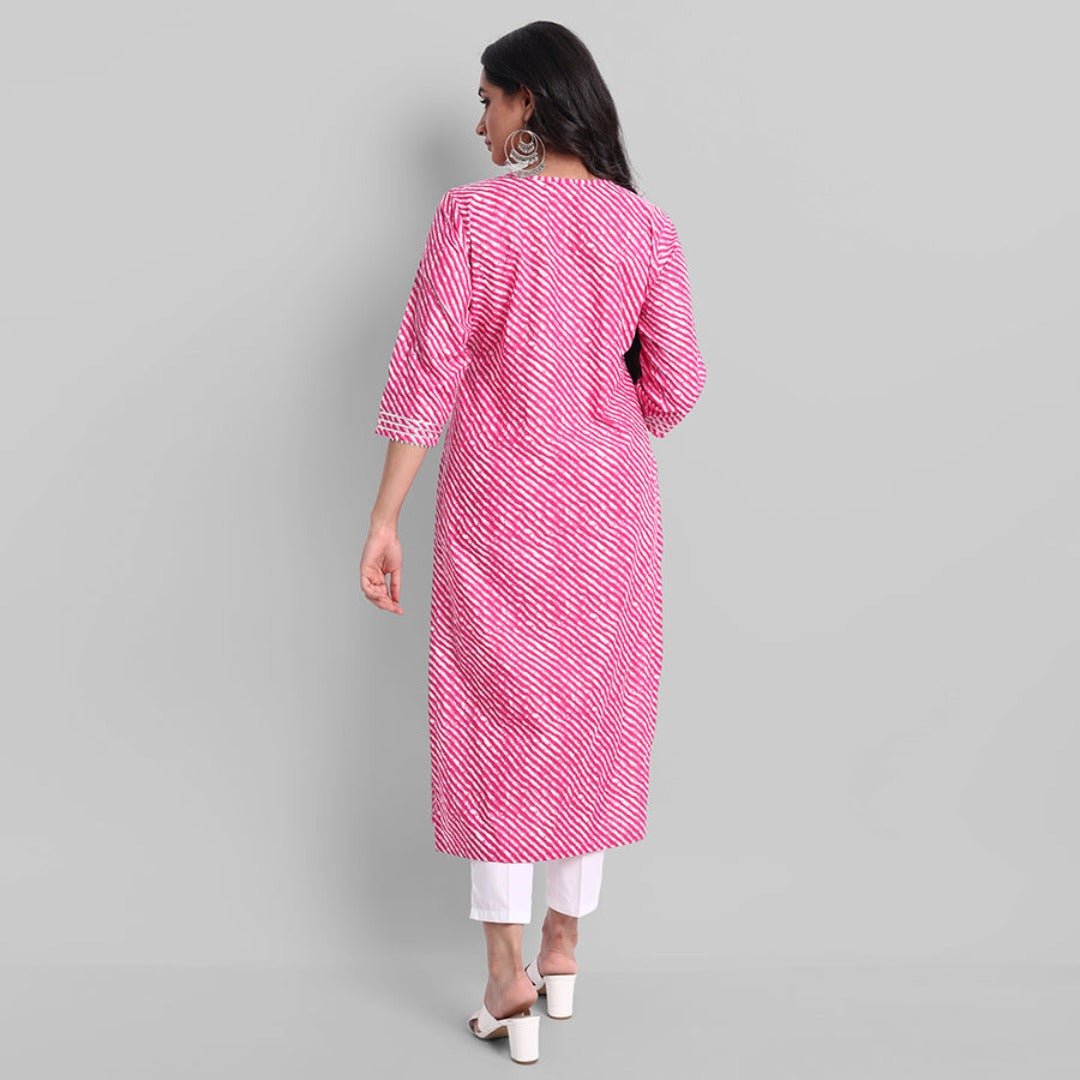 Gray Magenta Rakhiphool Leheriya Kurta