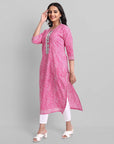 Gray Magenta Rakhiphool Leheriya Kurta