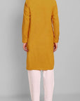 MEN'S MUSTARD KURTA PANT SET