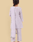 Mouve Gota Kurta with Pant and Dupatta - Set of 3