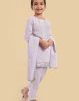 Mouve Gota Kurta with Pant and Dupatta - Set of 3