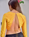 Nadira Mustard Silk Blouse