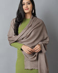 Dark Gray Natural Cashmere-Pashmina Stole