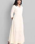 Light Gray Off-white Cotton Chola Kurta