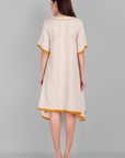 Off White Cotton Kaftan Dress