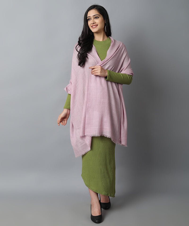 Gray Onion Pink Cashmere-Pashmina Stole