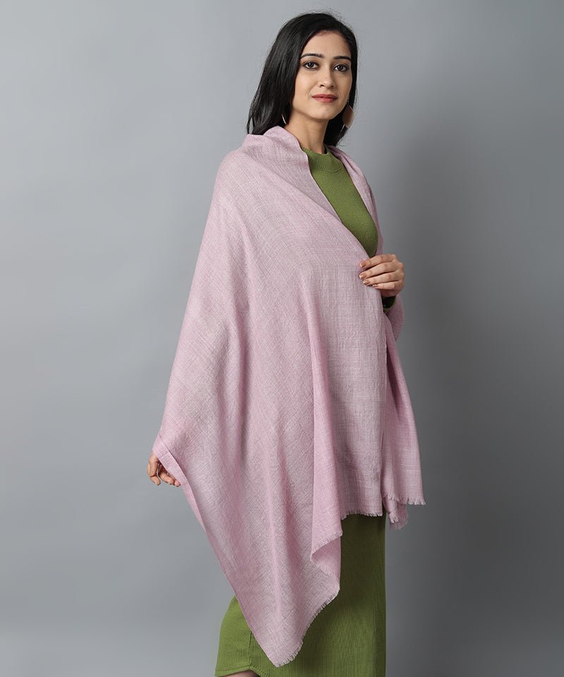 Dark Gray Onion Pink Cashmere-Pashmina Stole