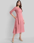 Pink Mul Cotton Haseena Dress