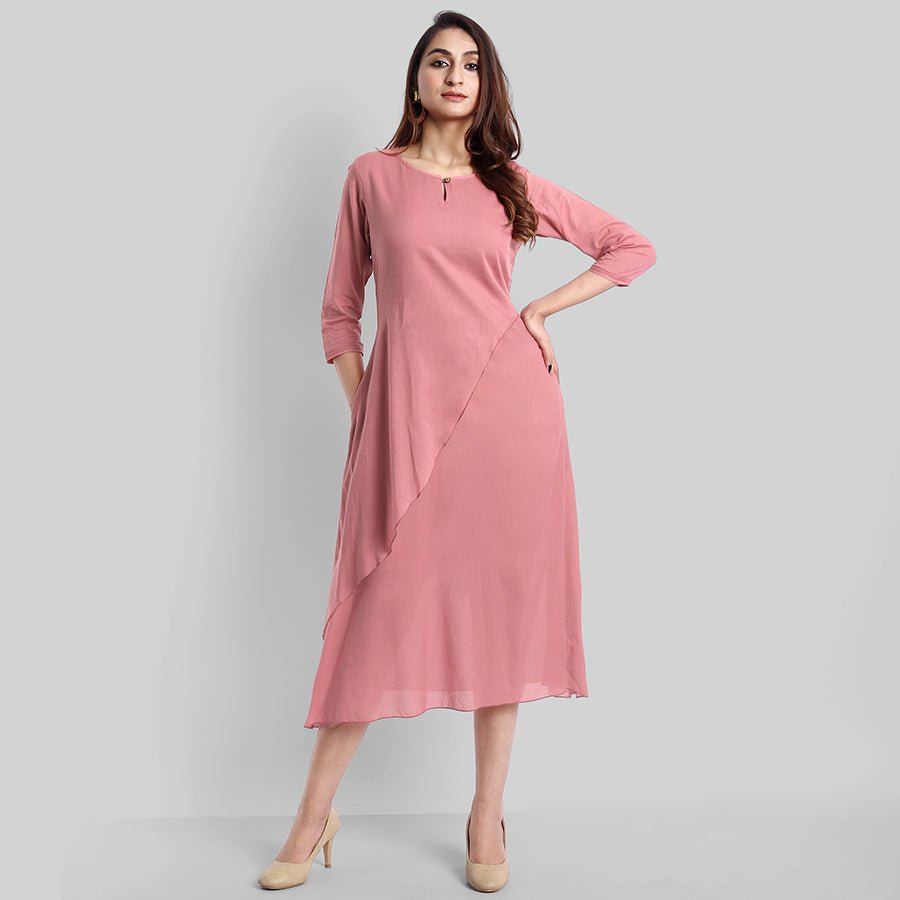 Pink Mul Cotton Haseena Dress