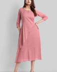 Pink Mul Cotton Haseena Dress