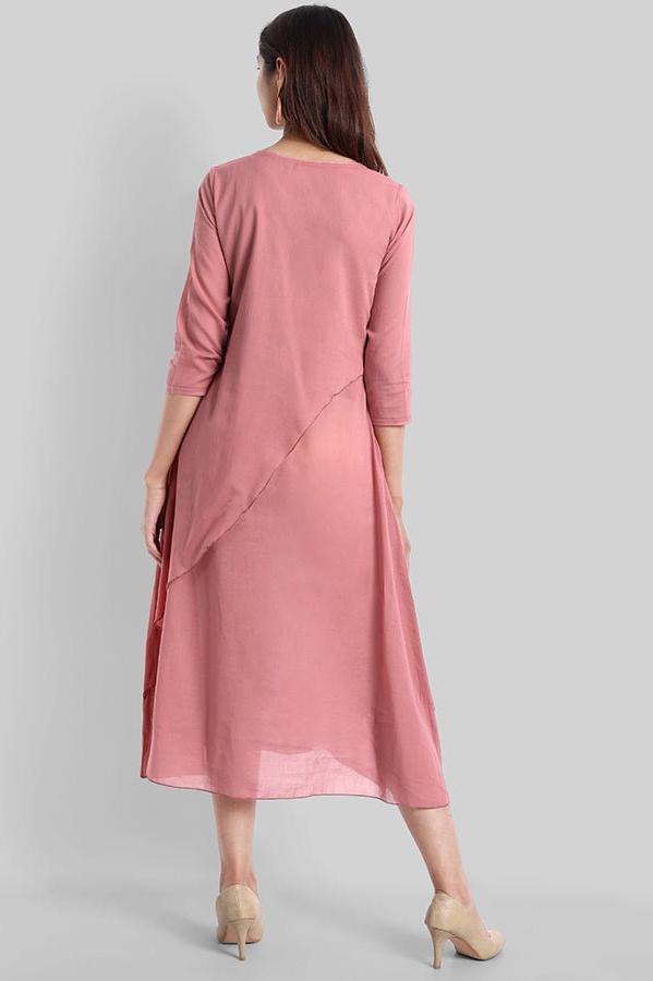 Pink Mul Cotton Haseena Dress