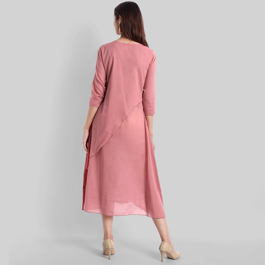 Pink Mul Cotton Haseena Dress