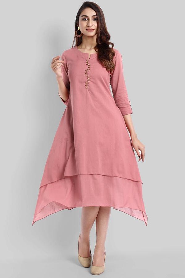 Pink Mul Cotton Hunter Dress