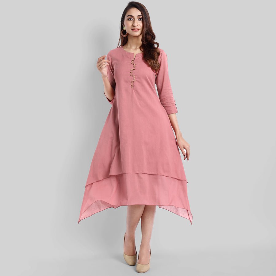 Pink Mul Cotton Hunter Dress