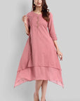 Pink Mul Cotton Hunter Dress