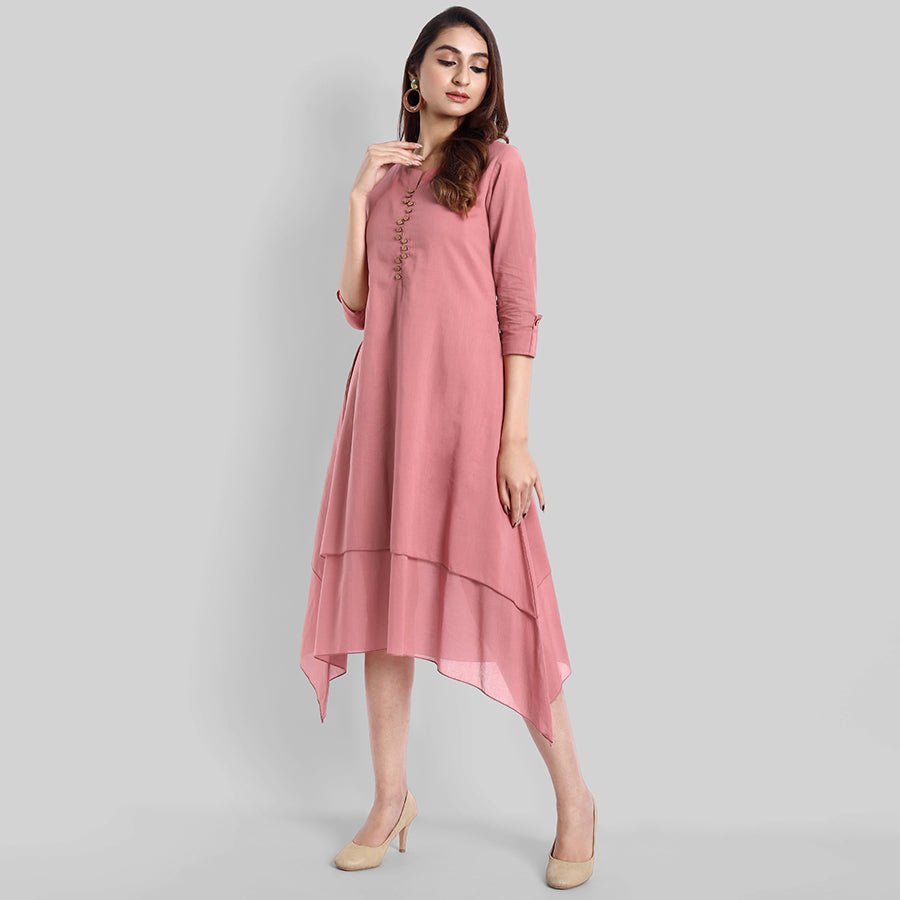 Pink Mul Cotton Hunter Dress