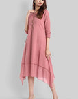 Pink Mul Cotton Hunter Dress