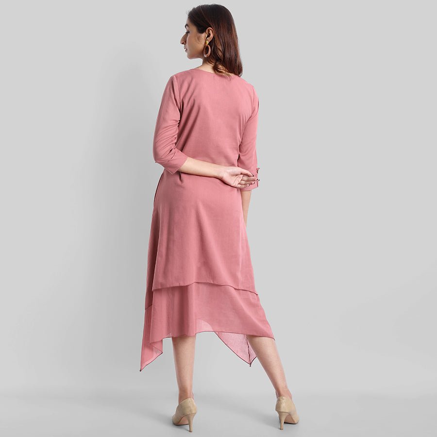 Pink Mul Cotton Hunter Dress