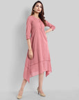 Pink Mul Cotton Hunter Dress