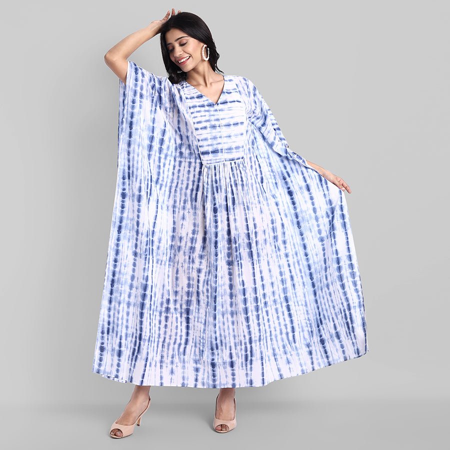 Shibori Print Cotton Kaftan