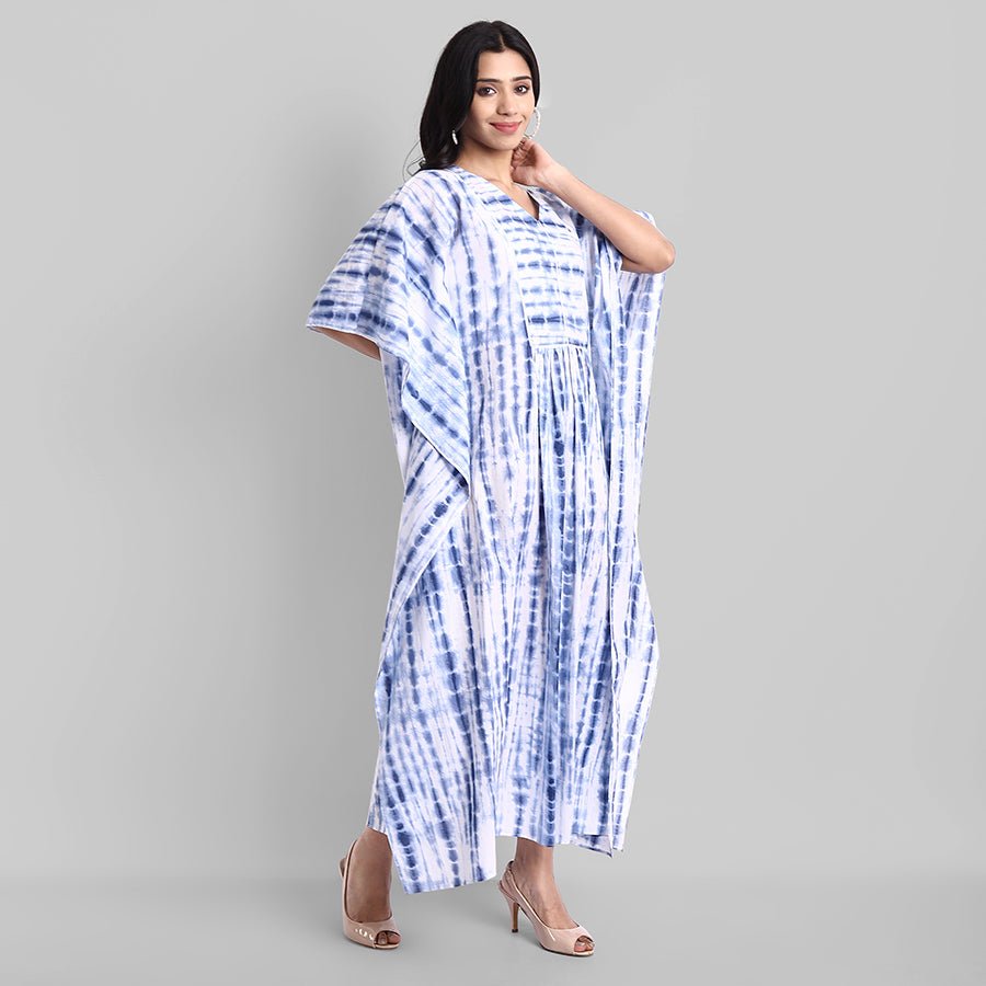 Shibori Print Cotton Kaftan