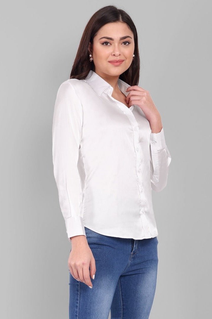 Gray Soft Satin Shirt