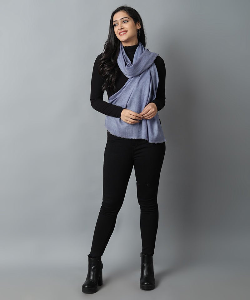 Black Stone Blue Cashmere-Pashmina Stole