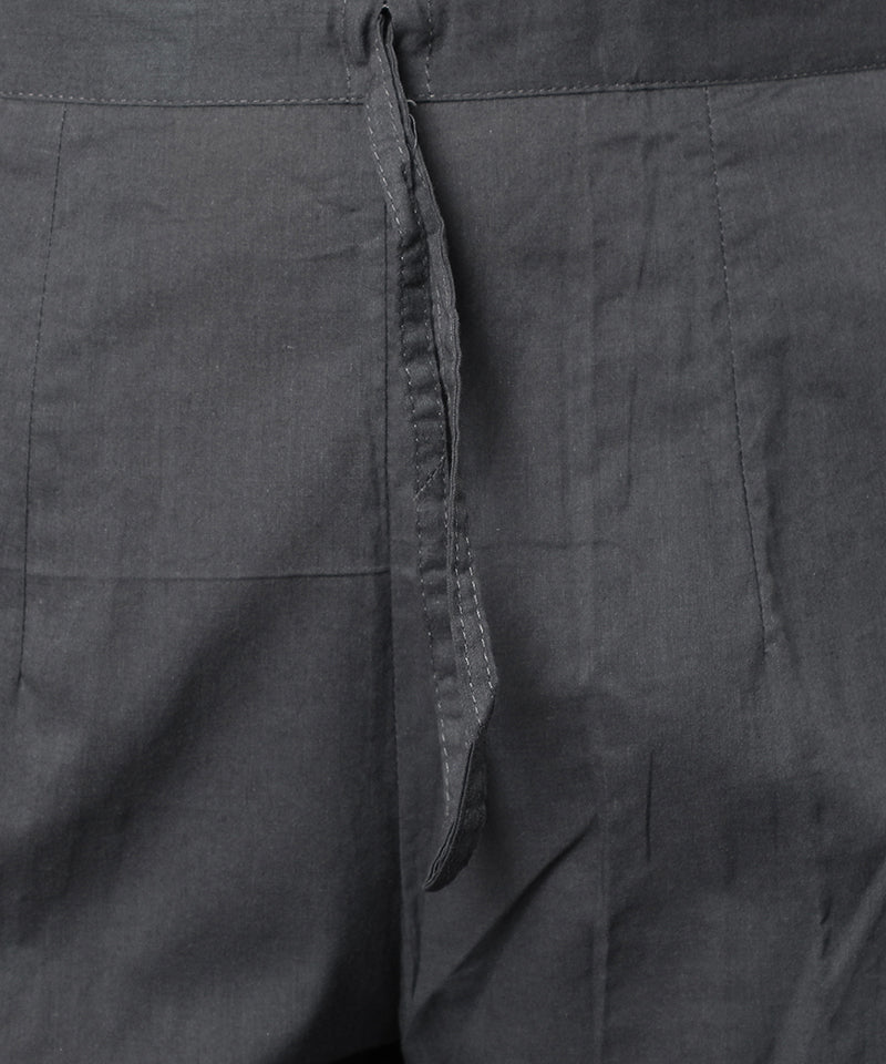 Dark Slate Gray Straight Fit Charcoal Drainpine Pants