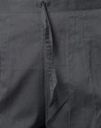 Dark Slate Gray Straight Fit Charcoal Drainpine Pants