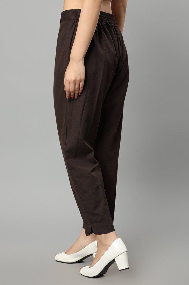 Black Straight Fit Chocolate Drainpipe Pants