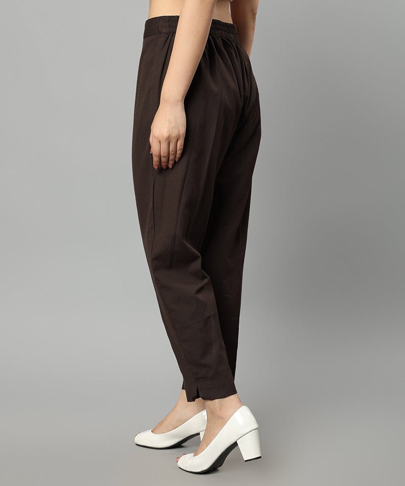 Black Straight Fit Chocolate Drainpipe Pants