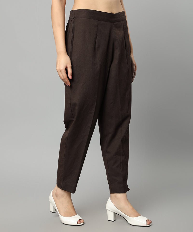 Black Straight Fit Chocolate Drainpipe Pants