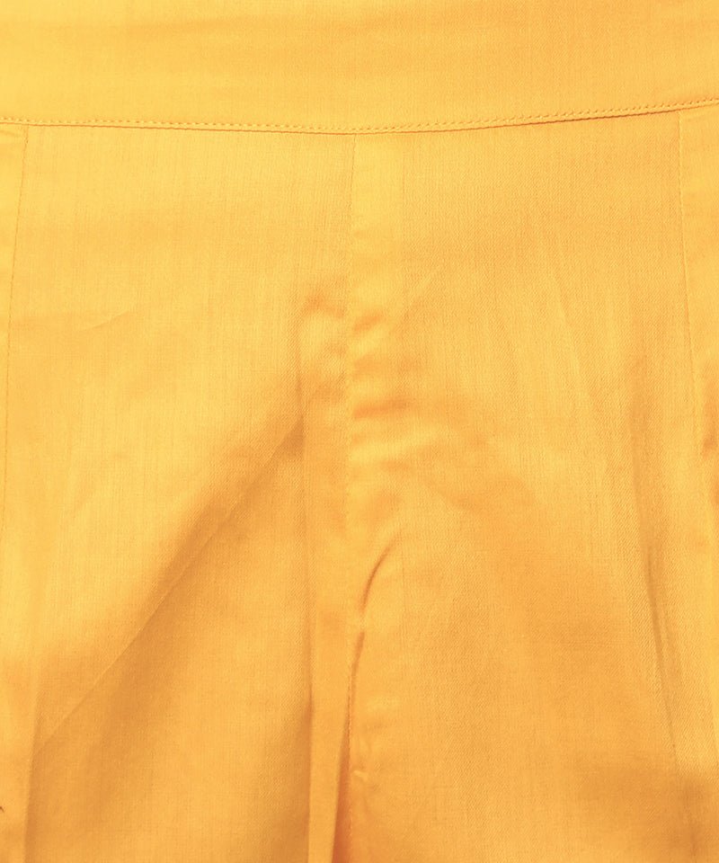 Sandy Brown Straight Fit Mustard Drainpipe Pants