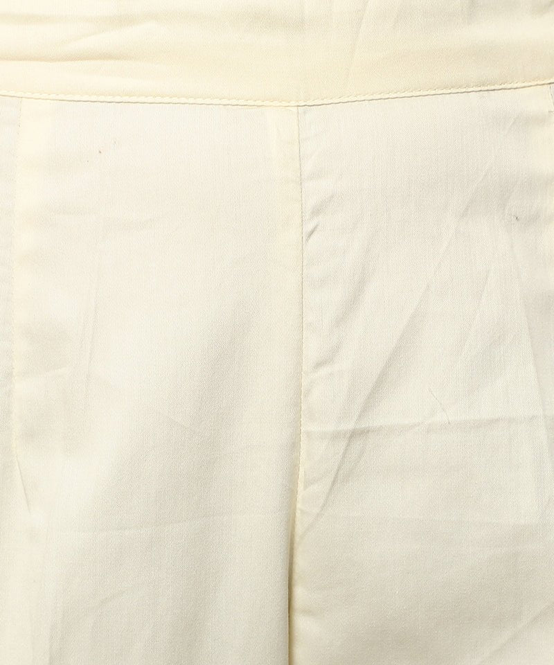 Antique White Straight Fit Off White Drainpipe Pants