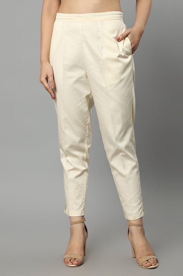 Gray Straight Fit Off White Drainpipe Pants