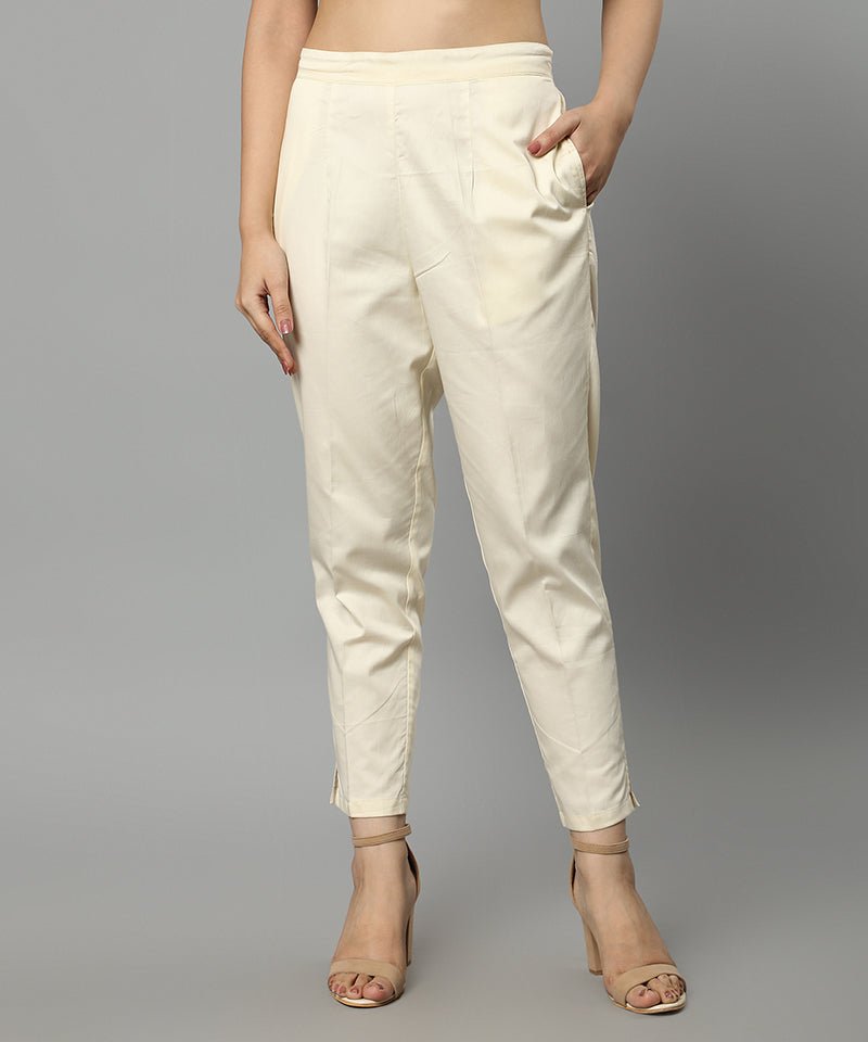 Gray Straight Fit Off White Drainpipe Pants