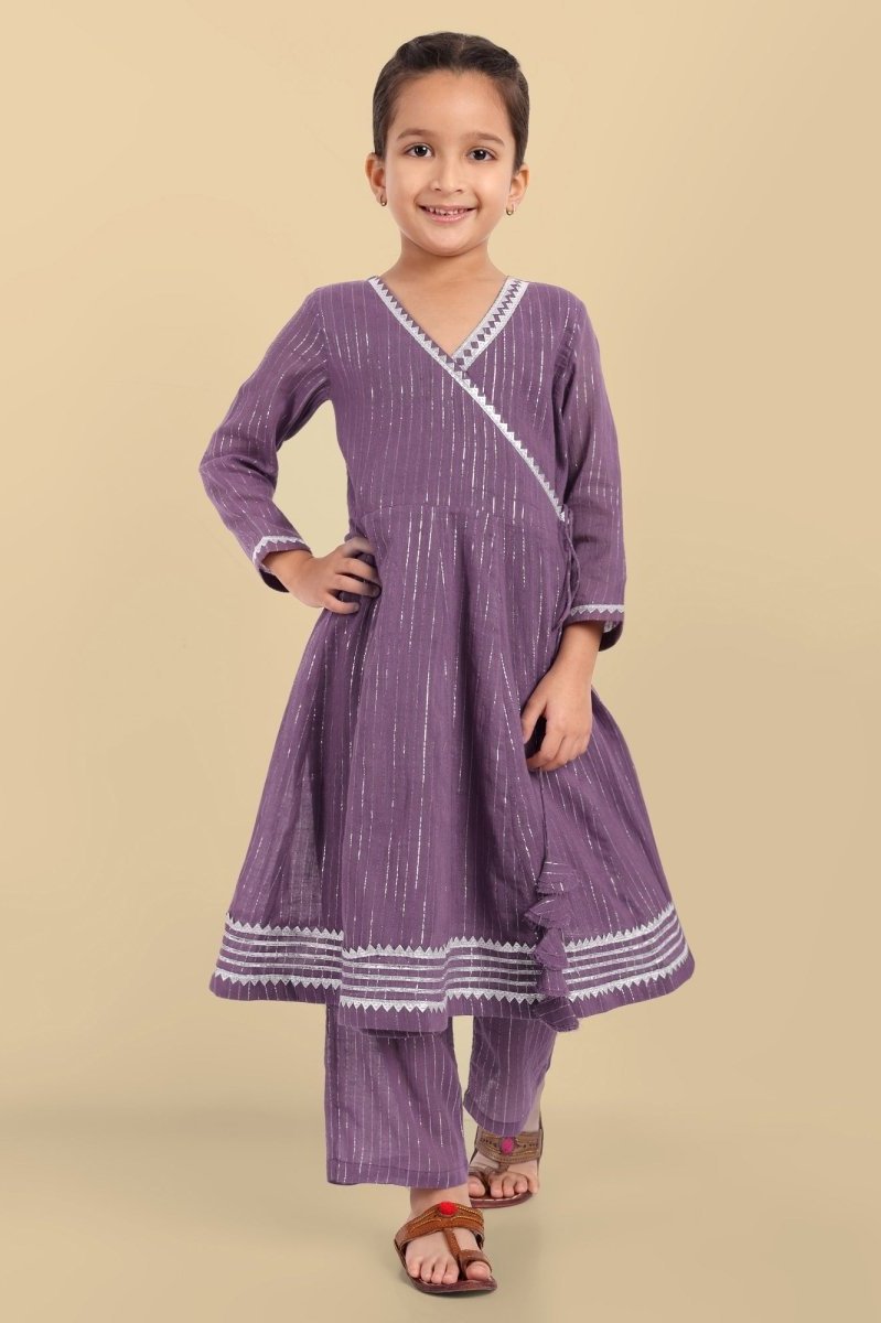 V-Neck Kaasni Anarkali with Dupatta