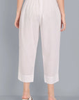 Dark Gray White Basic Palazzo Pant