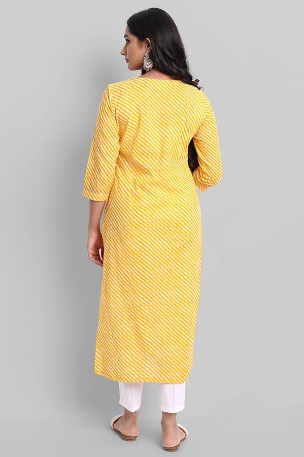 Light Gray Yellow Samara Leheriya Kurta